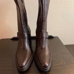 Chocolate Brown Mia Pointed Toe Short Boots